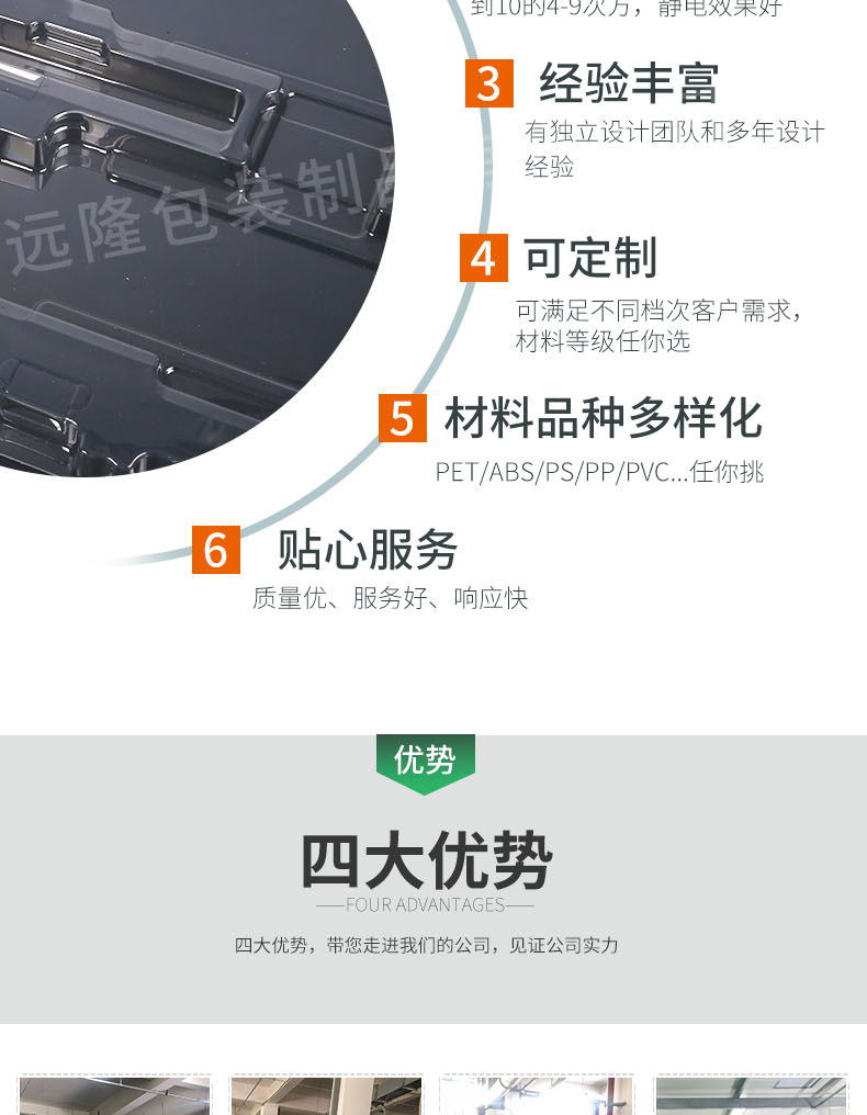 pet材質防靜電吸塑托盤(pán)